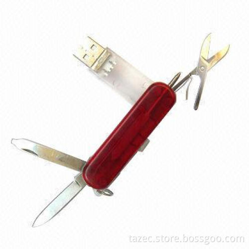 Swiss Knife Design USB Flash Drive, Available in Various Colors, Supports Windows 98, 98SE and ME OS